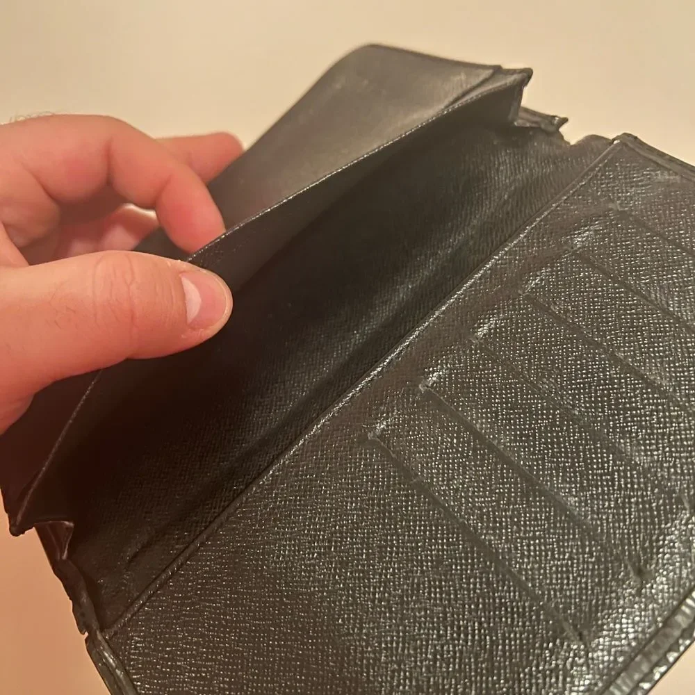 Louis Vuitton Epi Leather Black Long Wallet